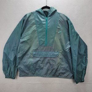 vintage The Hare Hooded 1/2 zip pull over packable windbreaker size xl